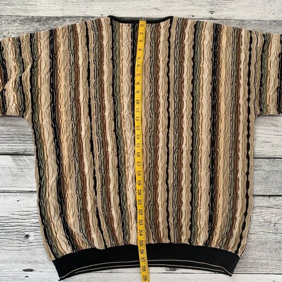 Vintage 90s Tundra 3D Knit Crewneck Grandpa Dad Sweater - Picture 11 of 12